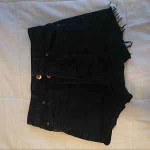 Black Denim Shorts